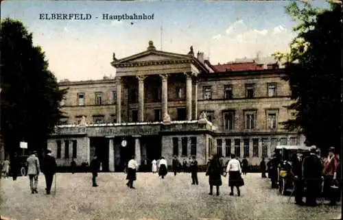 Ak Elberfeld Wuppertal, Hauptbahnhof