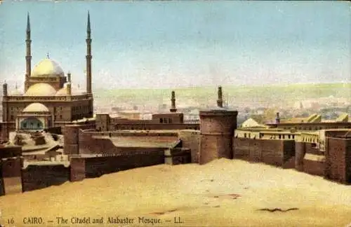 Ak Cairo Kairo Ägypten, Zitadelle und Alabaster Moschee