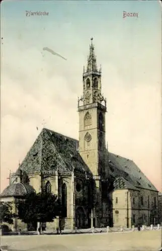 Ak Bozen Bolzano Südtirol, Pfarrkirche