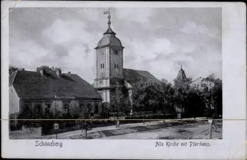 Ak Berlin Schöneberg, Alte Kirche, Pfarrhaus