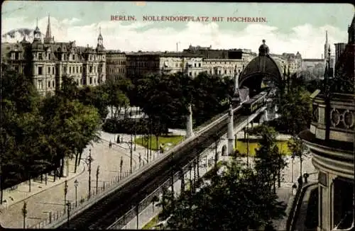 Ak Berlin Schöneberg, Nollendorfplatz, U Bahn, Hochbahn