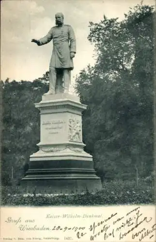 Ak Wiesbaden in Hessen, Kaiser-Wilhelm-Denkmal