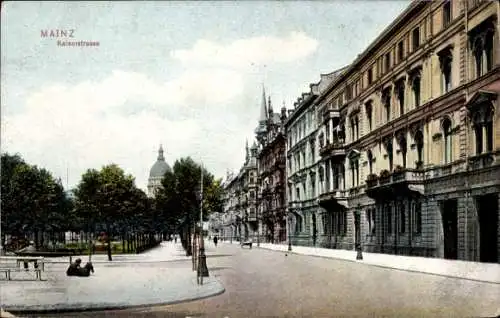 Ak Mainz am Rhein, Kaiserstraße