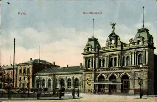 Ak Mainz am Rhein, Hauptbahnhof