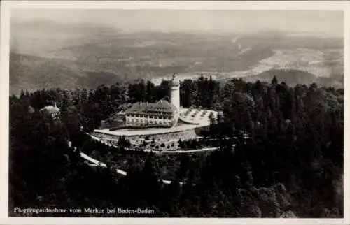 Ak Baden Baden am Schwarzwald, Flugzeugaufnahme vom Merkur