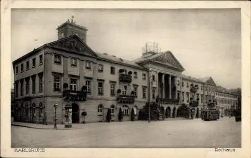 Ak Karlsruhe in Baden, Rathaus