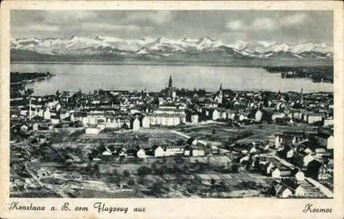 Ak Konstanz am Bodensee, Fliegeraufnahme, Panorama