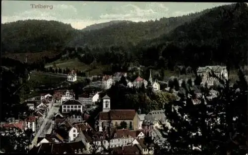 Ak Triberg im Schwarzwald, Teilansicht, Vogelschau