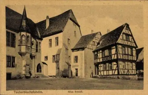 Ak Tauberbischofsheim in Baden, Altes Schloss