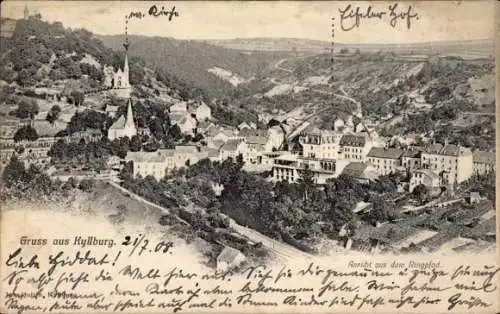 Ak Kyllburg in der Eifel Rheinland Pfalz, Aussicht aus dem Ringpfad