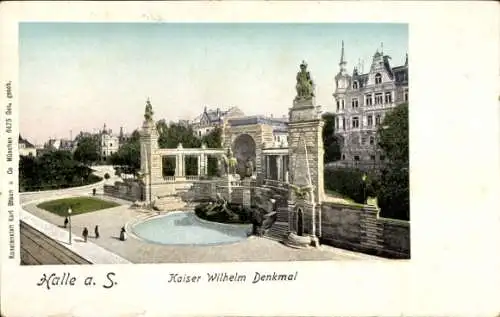 Ak Halle an der Saale, Kaiser Wilhelm Denkmal