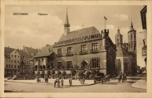 Ak Göttingen in Niedersachsen, Rathaus