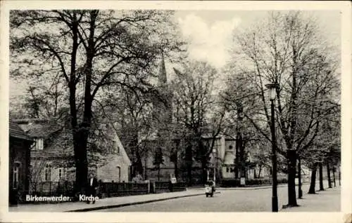 Ak Birkenwerder in Brandenburg, Teilansicht, Kirche