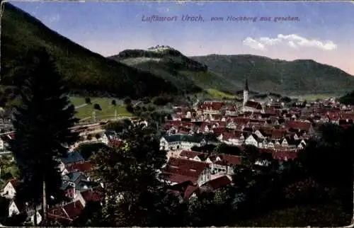 Ak Bad Urach in der Schwäbischen Alb, Ort vom Hochberg aus gesehen