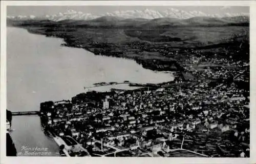 Ak Konstanz am Bodensee, Luftaufnahme, Gesamtansicht