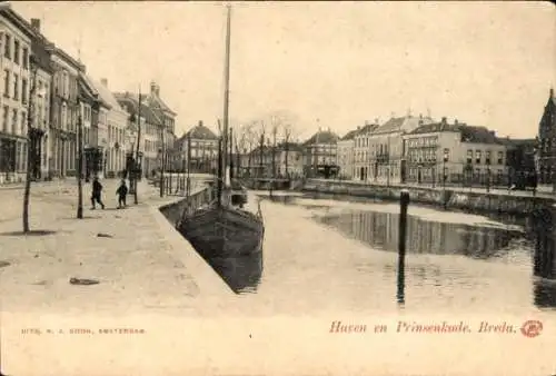 Ak Breda Nordbrabant Niederlande, Hafen, Prinsenkade