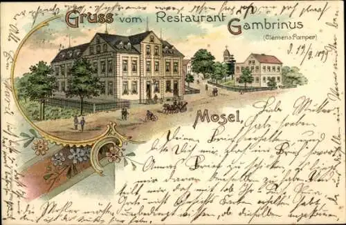 Litho Mosel Zwickau in Sachsen, Restaurant Gambrinus