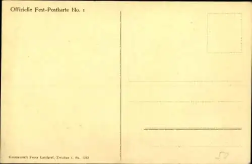 Passepartout Ak Pölbitz Zwickau, 14. Gauturnfest des Kohlenfeldgaues 1912, Gedicht F. Dahn