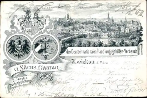 Litho Zwickau, VI. Sächs. Gautag des Deutschnationalen Handlungsgehilfen-Verbands 1903