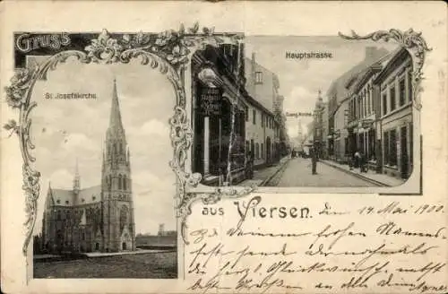 Ak Viersen in Nordrhein Westfalen, Hauptstraße, St. Josefskirche