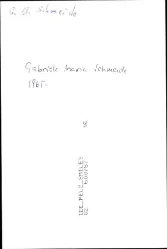 Ak Schauspielerin Gabriele Maria Schmeide, Portrait, Autogramm