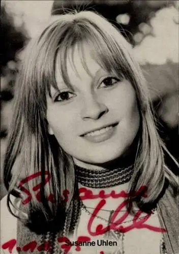 Ak Schauspielerin Susanne Uhlen, Portrait, Autogramm