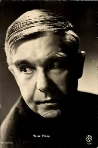 Ak Schauspieler Heinz Moog, Portrait, Autogramm