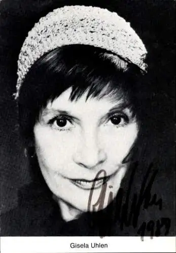 Ak Schauspielerin Gisela Uhlen, Portrait, Autogramm