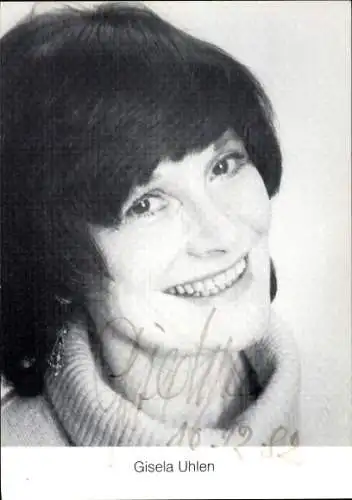 Ak Schauspielerin Gisela Uhlen, Portrait, Autogramm