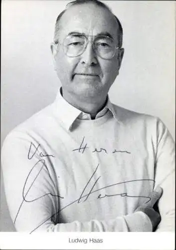 Ak Schauspieler Ludwig Haas, Portrait, Serie Lindenstraße, Autogramm