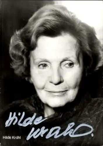 Ak Schauspielerin Hilde Krahl, Portrait, Autogramm