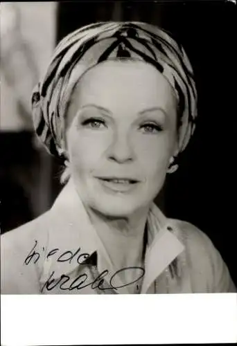 Ak Schauspielerin Hilde Krahl, Portrait, Autogramm