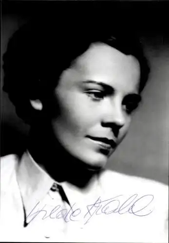 Ak Schauspielerin Hilde Krahl, Portrait, Autogramm