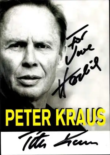 Ak Schauspieler und Sänger Peter Kraus, Portrait, Autogramm