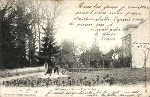 Ak Moisenay Seine et Marne, Rue du Pont du Mec