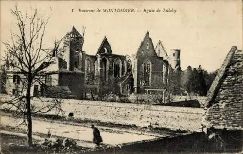 Ak Montdidier Somme, Eglise de Tilloloy