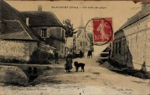 Ak Blacourt Oise, Teilansicht, Straße