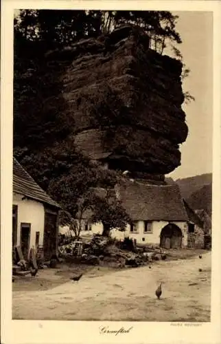 Ak Graufthal Eschbourg Eschburg Elsass Bas Rhin, Felsen, Häuser