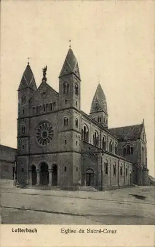 Ak Lutterbach Elsass Haut Rhin, Eglise du Sacre Coeur