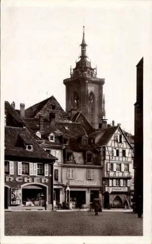 Ak Colmar Kolmar Elsass Haut Rhin, Place des Dominicains