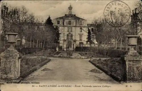 Ak Saint Andre de Cubzac Gironde, Ecole Normale, ancien College