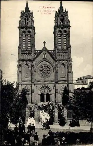 Ak Espalion Aveyron, Kirche, Prozession