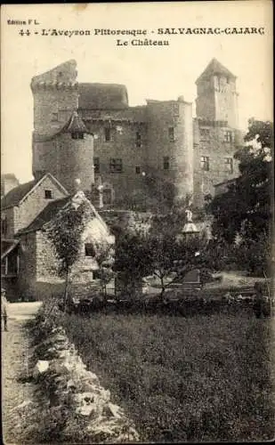 Ak Salvagnac-Cajarg Aveyron, Schloss