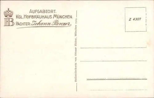 Künstler Ak München Bayern, Hofbräuhaus bei 35 Grad, Biertrinker, Thermometer