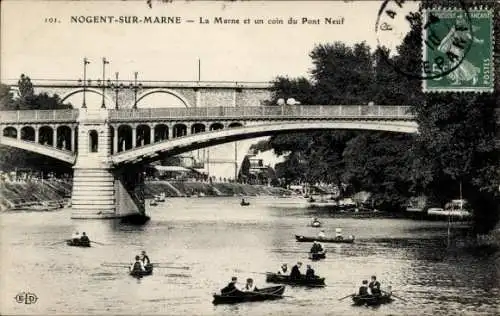 Ak Nogent sur Marne Val de Marne, Pont Neuf