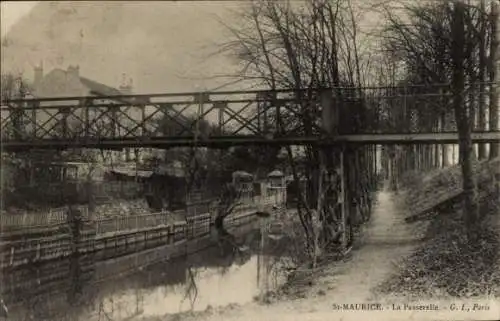 Ak Saint Maurice Val-de-Marne, La Passerelle