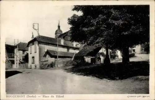 Ak Rougemont Doubs, Place du Tilleul