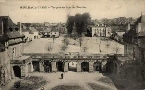 Ak Jumilhac le Grand Dordogne, Vue prise du haut des Tourelles