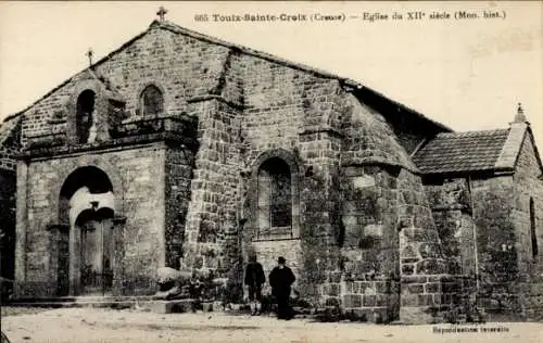 Ak Touix Sainte Croix Creuse, Kirche aus dem 12. Jahrhundert