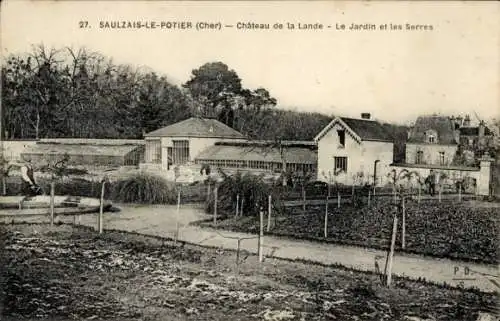 Ak Saulzais le Potier Cher, Chateau de la Lande, Garten, Les Serres